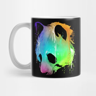 Colorful paint-dripping head of a Panda Mug